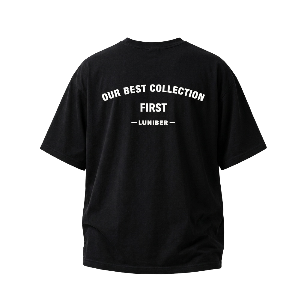 ブラックTシャツ 背面（OUR BEST COLLECTION プリント）